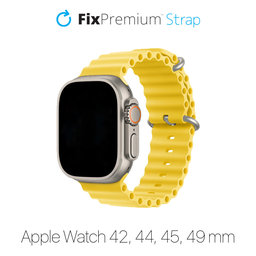 FixPremium - Szíj Ocean Loop - Apple Watch (42, 44, 45 és 49mm), sárga