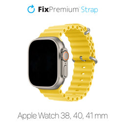 FixPremium - Szíj Ocean Loop - Apple Watch (38, 40 és 41mm), sárga