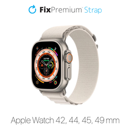 FixPremium - Szíj Alpine Loop - Apple Watch (42, 44, 45 és 49mm), starlight