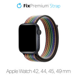 FixPremium - Nylon Szíj - Apple Watch (42, 44, 45 és 49mm), pride