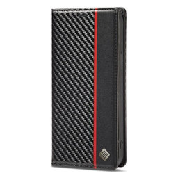 FixPremium - Tok Carbon Wallet - iPhone 13 mini, fekete