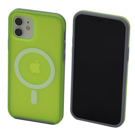 FixPremium - Tok Clear a MagSafe-el - iPhone 12 és 12 Pro, neon green