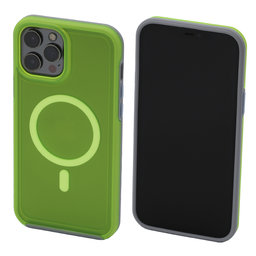 FixPremium - Tok Clear a MagSafe-el - iPhone 12 Pro Max, neon green