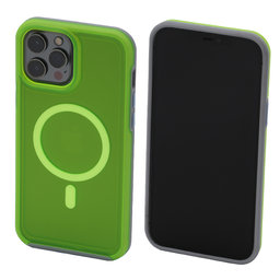 FixPremium - Tok Clear a MagSafe-el - iPhone 13 Pro Max, neon green