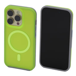 FixPremium - Tok Clear a MagSafe-el - iPhone 14 Pro, neon green