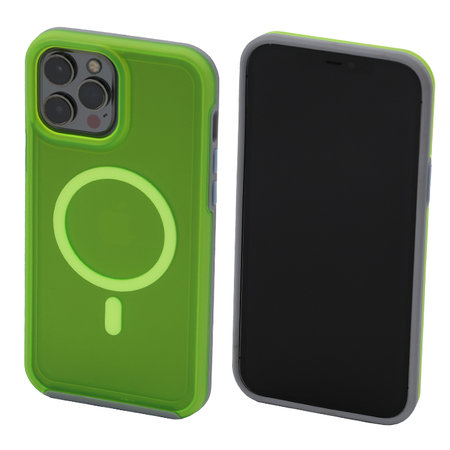 FixPremium - Tok Clear a MagSafe-el - iPhone 14 Pro Max, neon green