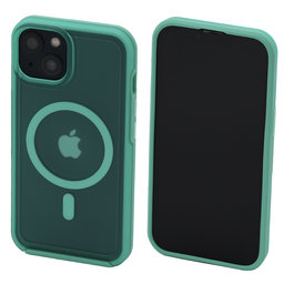FixPremium - Tok Clear a MagSafe-el - iPhone 13, mint blue