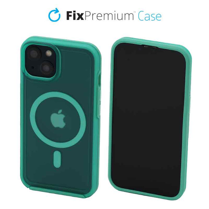 FixPremium - Tok Clear a MagSafe-el - iPhone 14, mint blue