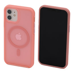 FixPremium - Tok Clear a MagSafe-el - iPhone 12 és 12 Pro, peach pink