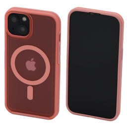 FixPremium - Tok Clear a MagSafe-el - iPhone 14, peach pink