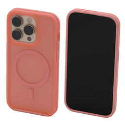 FixPremium - Tok Clear a MagSafe-el - iPhone 14 Pro, peach pink