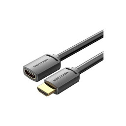 Vention - HDMI (F) / HDMI (M) Kábel, HDMI 2.0 (0.5m), fekete