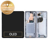 Samsung Galaxy Z Fold 5 F946B - LCD Kijelző + Érintőüveg + Keret (Icyblue) - GH82-31842C Genuine Service Pack