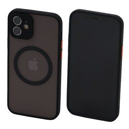 FixPremium - Tok Matte a MagSafe-el - iPhone 12, fekete