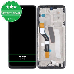 Motorola Moto G51 XT2171 - LCD Kijelző + Érintőüveg + Keret (Black) TFT