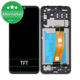 Samsung Galaxy A14 A145F - LCD Kijelző + Érintőüveg + Keret (Black) TFT