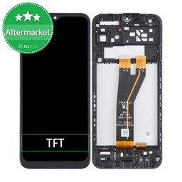 Samsung Galaxy A14 5G A146B - LCD Kijelző + Érintőüveg + Keret (Black) TFT