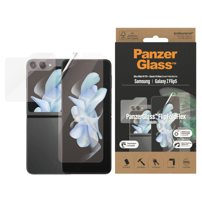 UWF AB védőfólia Samsung Z Flip5 készülékhez, Átlátszó, PanzerGlass