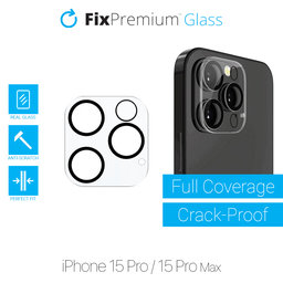FixPremium Glass - Edzett üveg és hátsó kamera - iPhone 15 Pro és 15 Pro Max