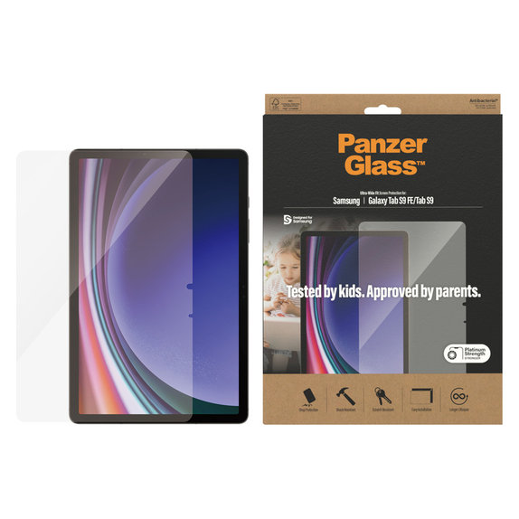 Edzett üveg UWF AB Samsung Galaxy Tab S9/S9 FE készülékhez, Átlátszó, PanzerGlass