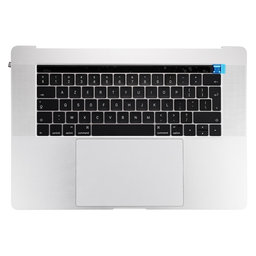 Apple MacBook Pro 15" A1707 (Late 2016 - Mid 2017) - Felső Billentyűzet Keret + Billentyűzet UK + Mikrofon + Trackpad + Hangszórók (Silver)