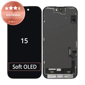 Apple iPhone 15 - LCD Kijelző + Érintőüveg + Keret Refurbished