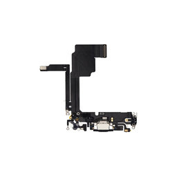 Apple iPhone 15 Pro - Töltő Csatlakozó + Flex Kábelek (Black Titanium)