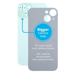 Apple iPhone 15 - Hátsó Ház Üveg Nagyobb Kamera Nyílással (Green)