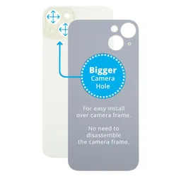 Apple iPhone 15 Plus - Hátsó Ház Üveg Nagyobb Kamera Nyílással (Yellow)