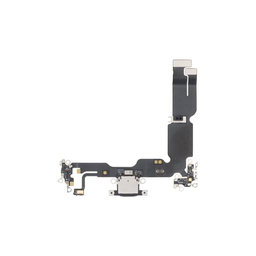 Apple iPhone 15 Plus - Töltő Csatlakozó + Flex Kábelek (Black)