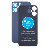 Apple iPhone 15 Pro Max - Hátsó Ház Üveg Nagyobb Kamera Nyílással (Blue Titanium)