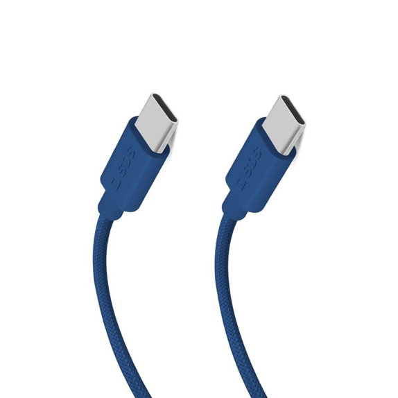 SBS - Kábel USB-C/USB-C, 60W, PD, 1.5m, kék