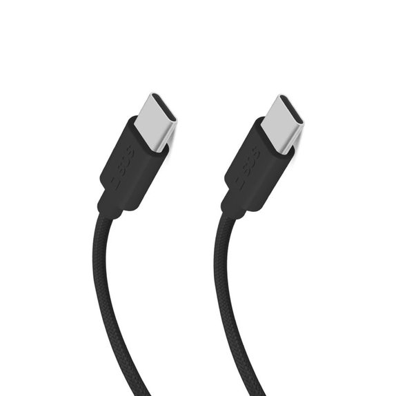 SBS - Kábel USB-C/USB-C, 60W, PD, 1.5m, fekete