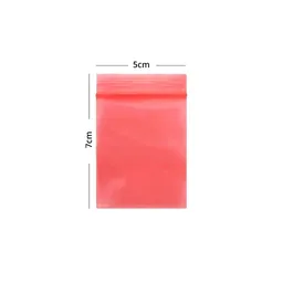 ESD Antisztatikus Cipzáras Táska (Red) - 5x7cm 100db