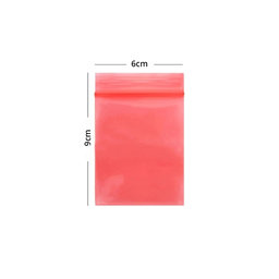 ESD Antisztatikus Cipzáras Táska (Red) - 6x9cm 100db