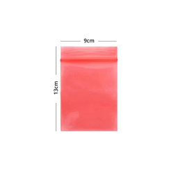 ESD Antisztatikus Cipzáras Táska (Red) - 9x13cm 100db