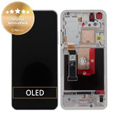 Asus Zenfone 10 - LCD Kijelző + Érintőüveg + Keret (Comet White) - B90AI00M2-R20010 Genuine Service Pack