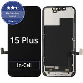 Kijelző In-Cell FHD iPhone 15 Plus, Érintőüveg kerettel, FixPremium