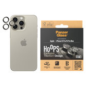 Kameralencse-védő Hoops iPhone 15 Pro/15 Pro Max készülékhez, Natural Titanium, PanzerGlass