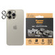 Kameralencse-védő Hoops iPhone 15 Pro/15 Pro Max készülékhez, Natural Titanium, PanzerGlass