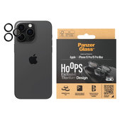 Kameralencse-védő Hoops iPhone 15 Pro/15 Pro Max készülékhez, Black Titanium, PanzerGlass