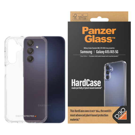 Tok HardCase D3O Samsung Galaxy A15/A15 5G készülékhez, Átlátszó, PanzerGlass