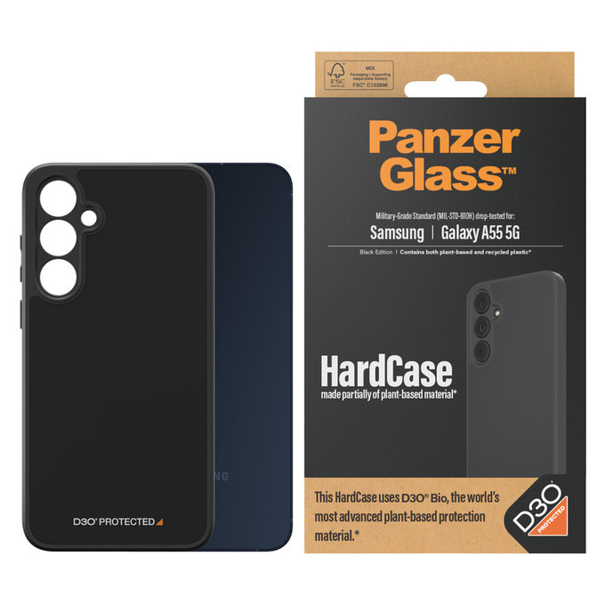 Tok HardCase D3O Samsung Galaxy A55 5G készülékhez, Fekete, PanzerGlass
