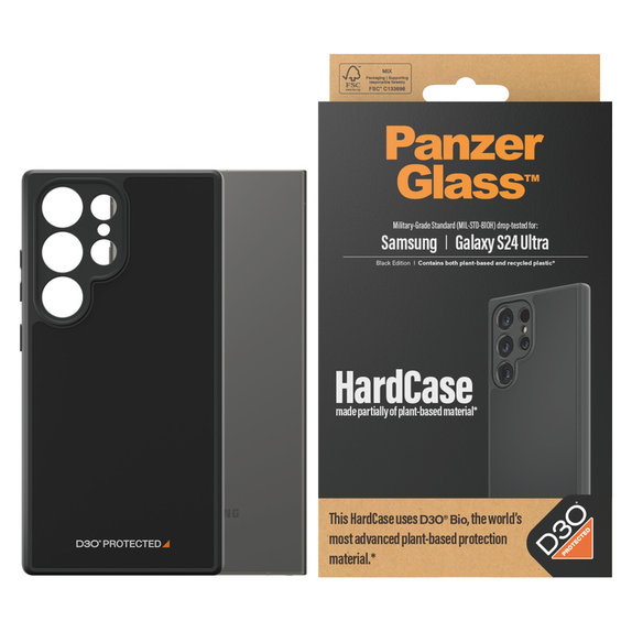 Tok HardCase D3O Samsung Galaxy S24 Ultra készülékhez, Fekete, PanzerGlass
