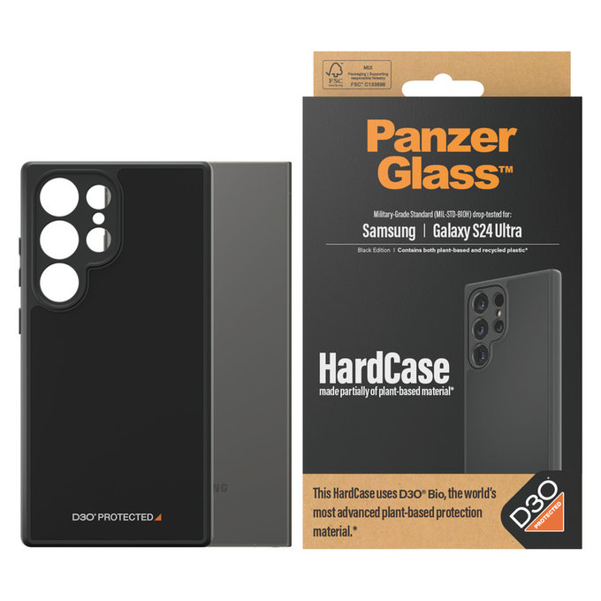 Tok HardCase D3O Samsung Galaxy S24 Ultra készülékhez, Fekete, PanzerGlass
