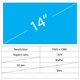 14 LCD Slim Matt 30 pin Full HD No brackets
