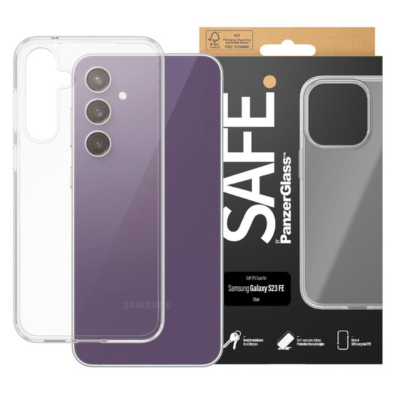 Tok TPU Samsung Galaxy S23 FE készülékhez, Átlátszó, SAFE by PanzerGlass