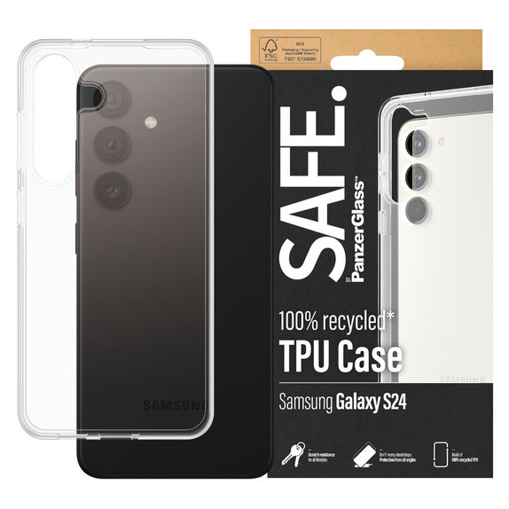 Tok TPU Samsung Galaxy S24 készülékhez, Átlátszó, SAFE by PanzerGlass