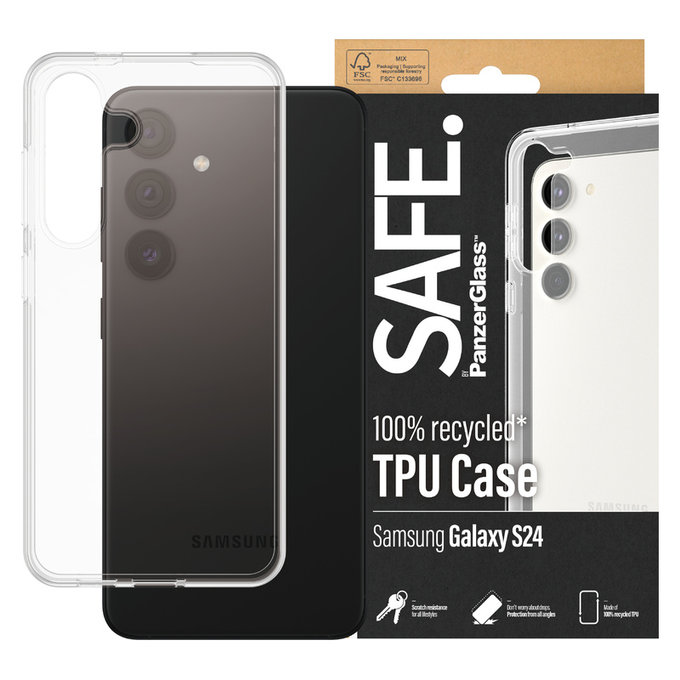 Tok TPU Samsung Galaxy S24 készülékhez, Átlátszó, SAFE by PanzerGlass