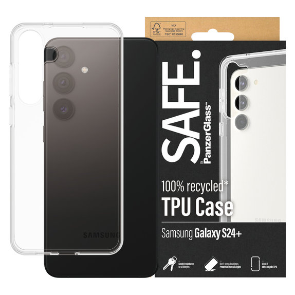 Tok TPU Samsung Galaxy S24+ készülékhez, Átlátszó, SAFE by PanzerGlass